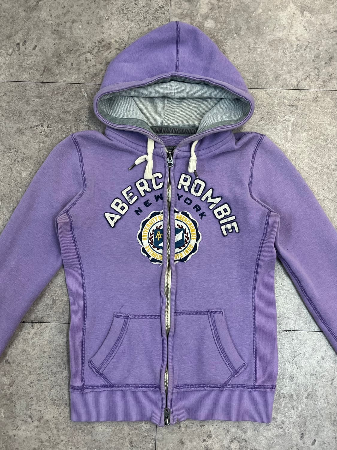아베크롬비 기모 후드집업 라이트퍼플 S #csz4146 상품이미지4