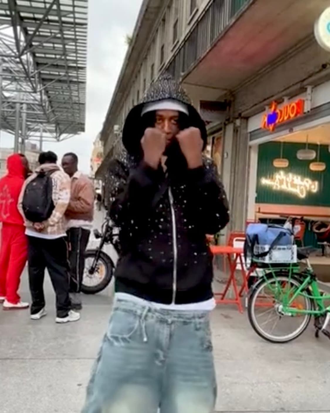 VYBES(해외브랜드) 라인스톤 갤럭시 후드집업 상품이미지10