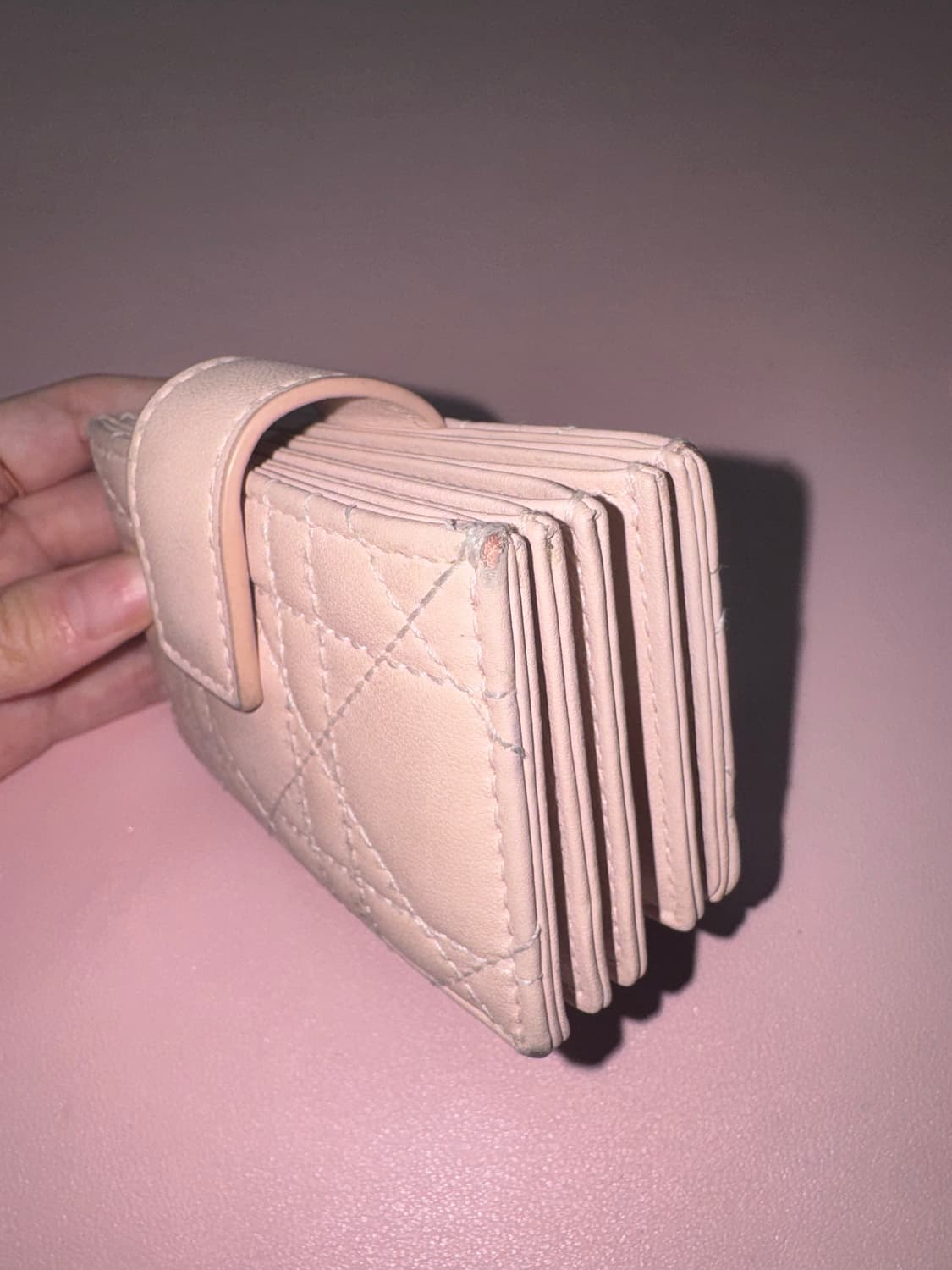 디올 자스민 아코디언 카드지갑 파우더핑크 상품이미지6