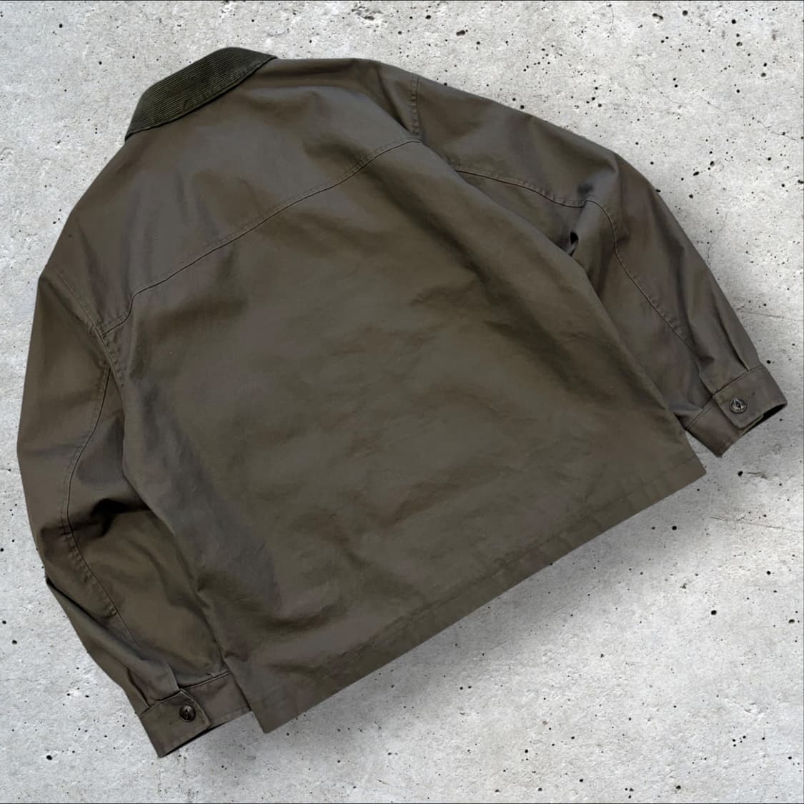 [XL] 유니클로 쇼트 카키 코듀로이 카라 블루종 자켓 C750 상품이미지2