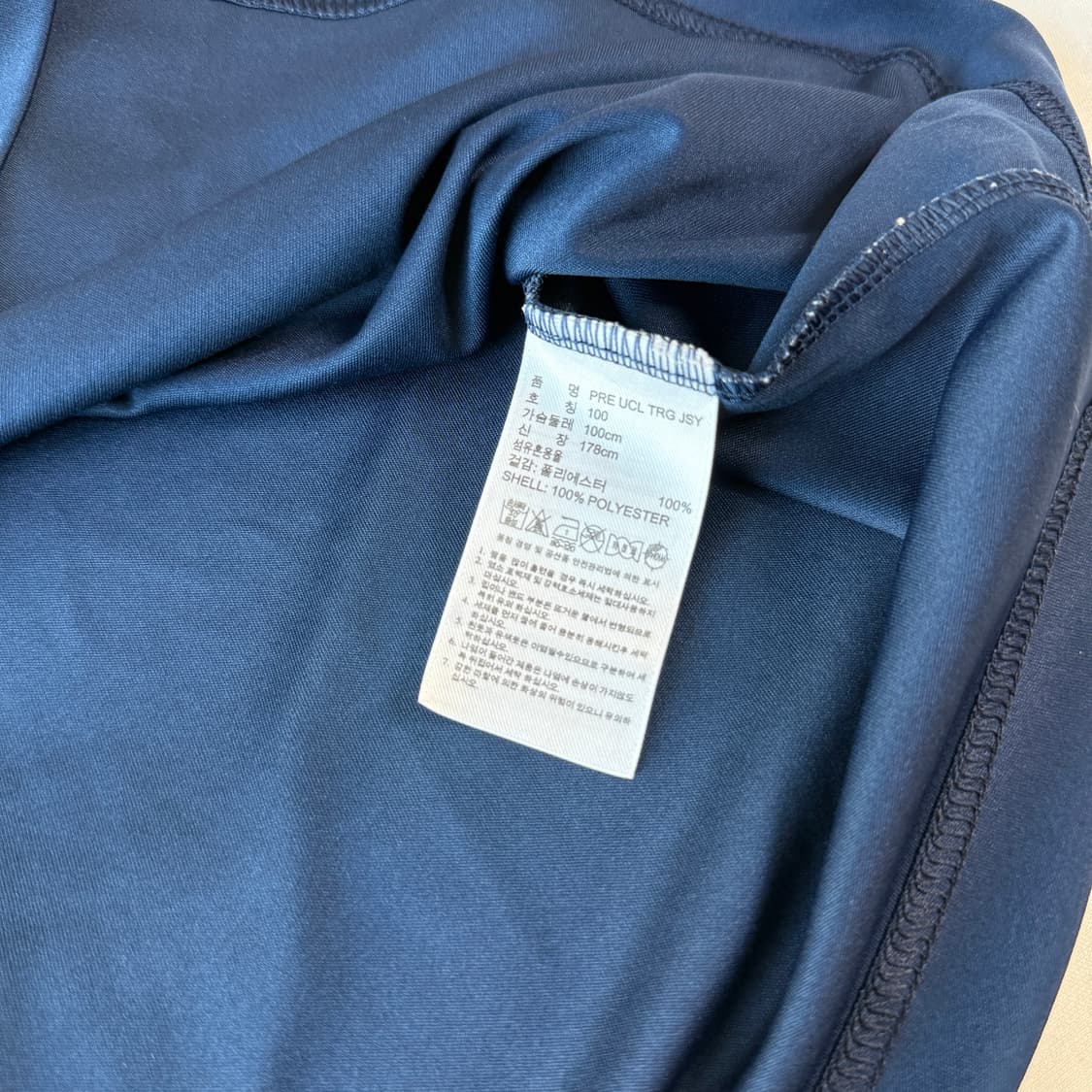 아디다스 챔피언스리그 네이비 반팔 티셔츠 L 상품이미지4