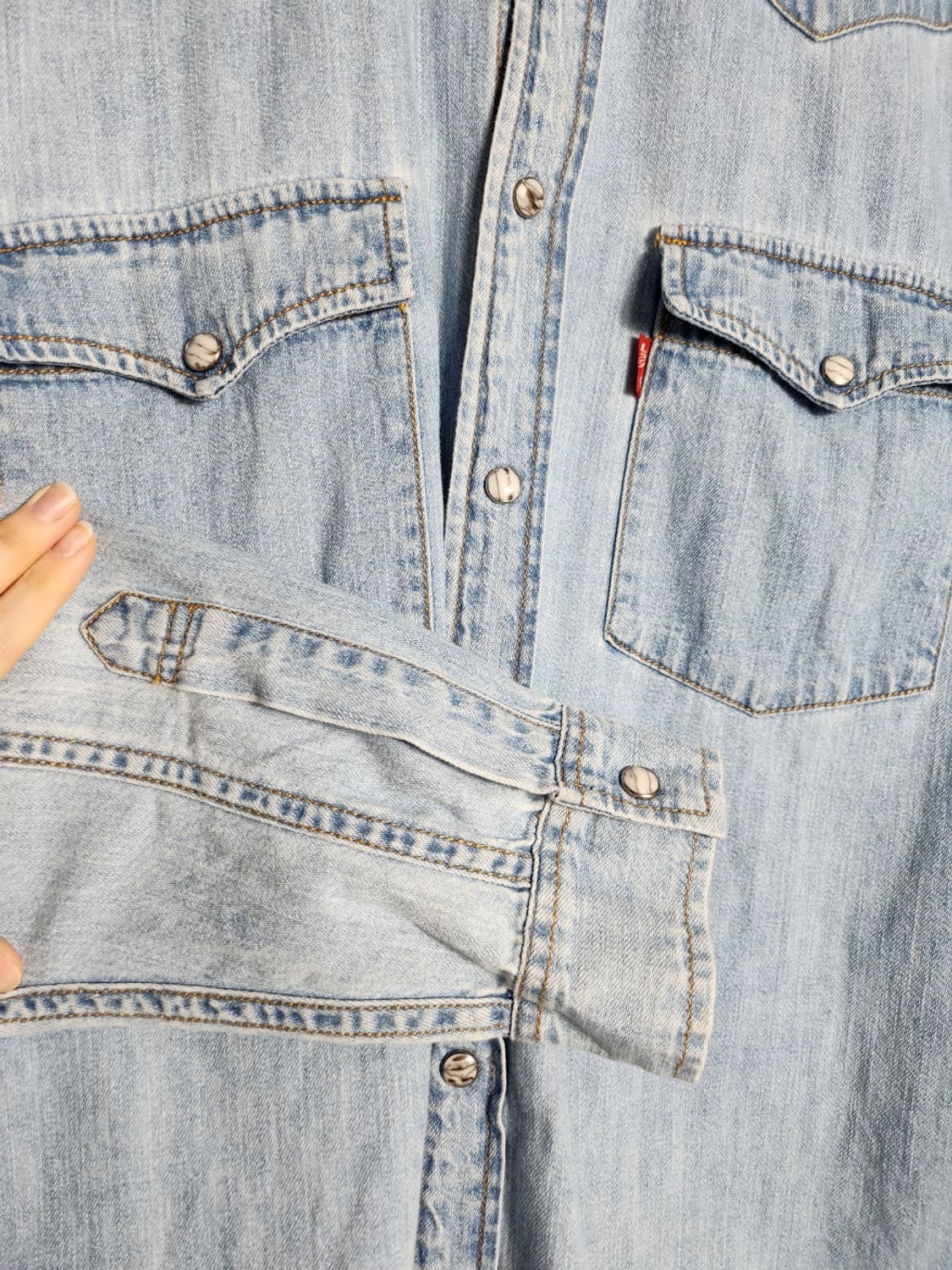 M 리바이스 웨스턴 데님 셔츠 상품이미지4