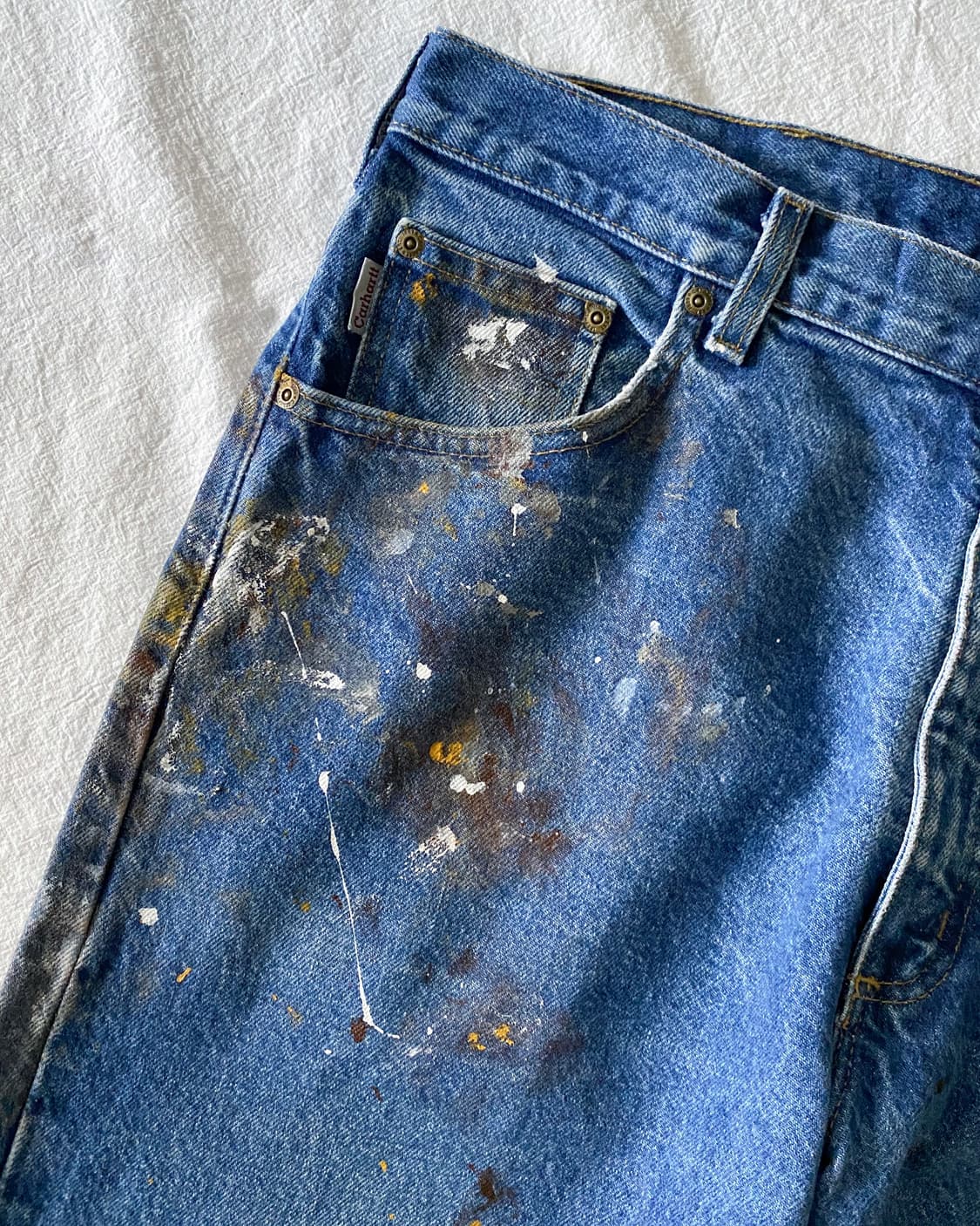 칼하트 페인팅 데님 팬츠 상품이미지3