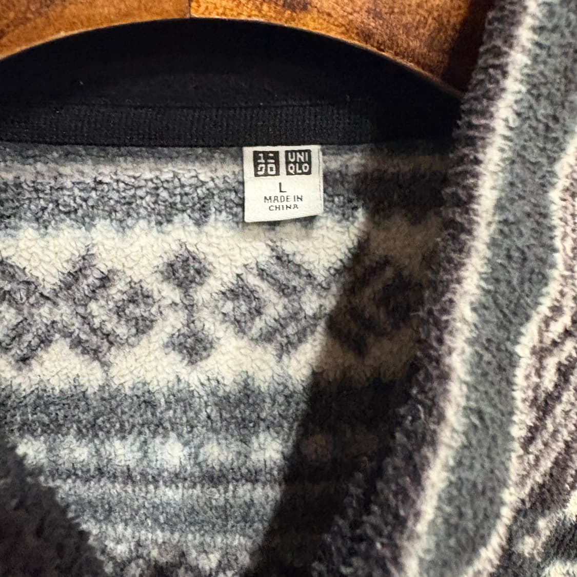 유니클로 노르딕 패턴 후리스 집업 자켓 L 상품이미지4