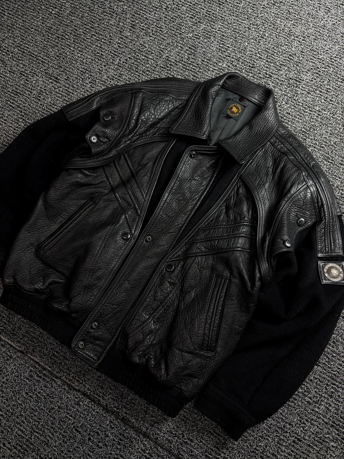 REDOX 빈티지 카우하이드 & 램스킨 절개 디테일 레더 봄버 자켓 14 상품이미지1