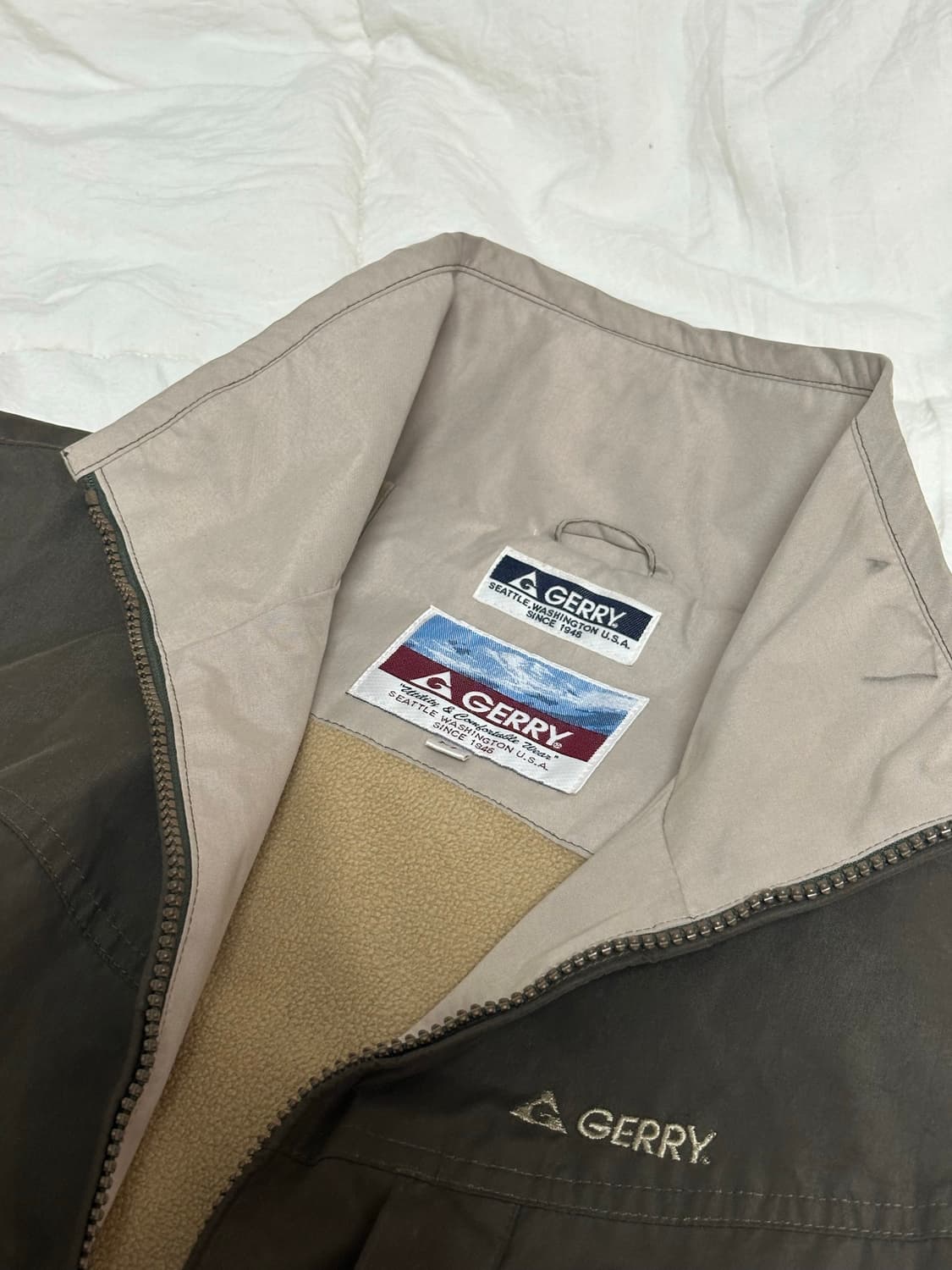 Gerry 미국 빈티지 조끼  베스트 카키 라지 상품이미지5