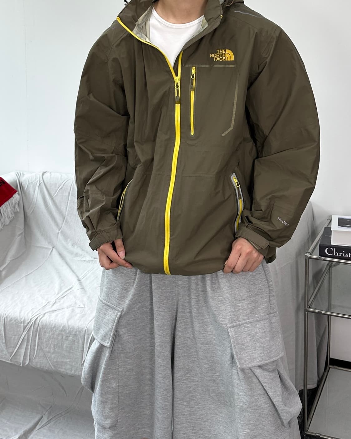 노스페이스 하이벤트 카키 바람막이 XXL 상품이미지3