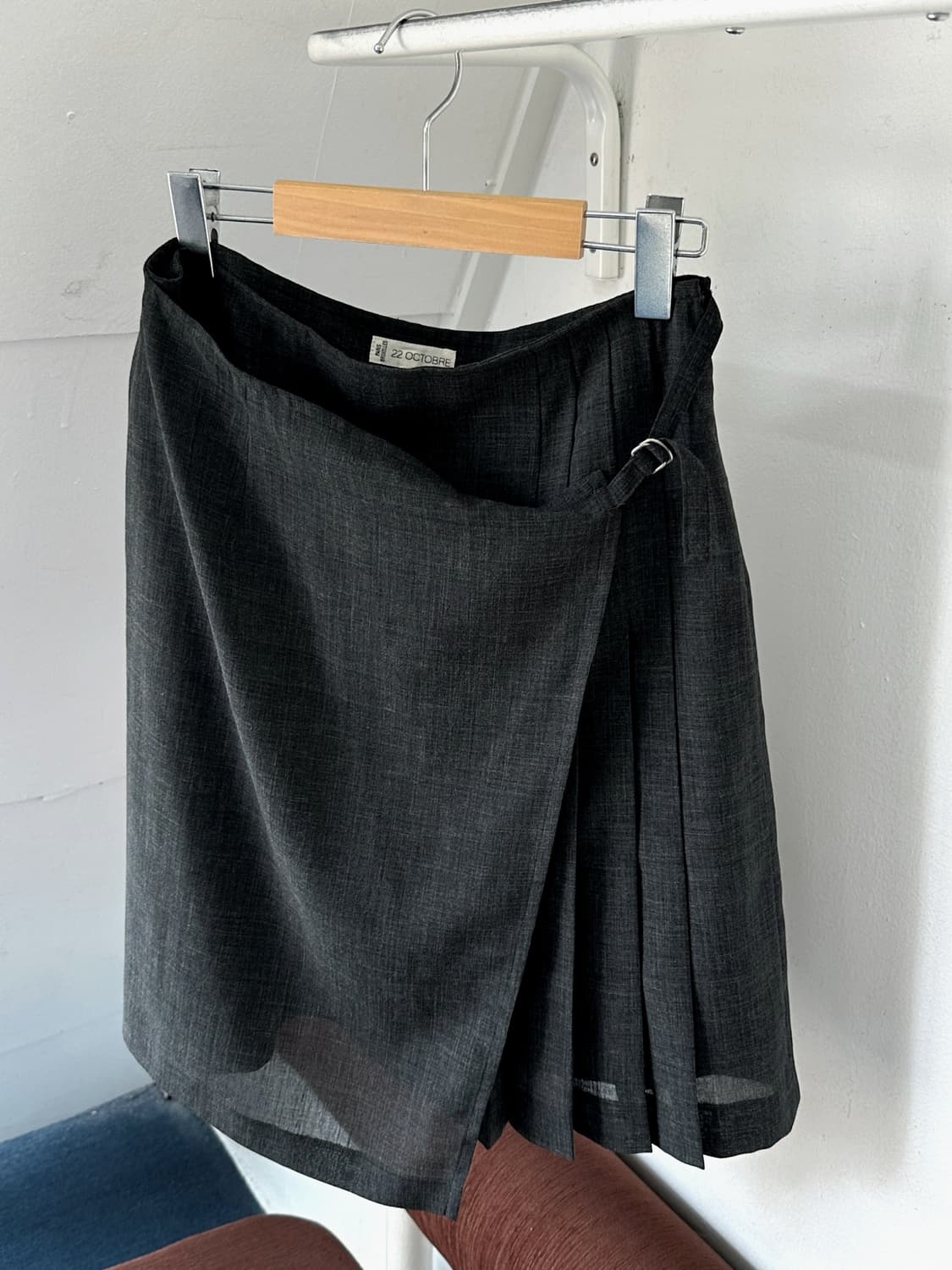 Summer wool poly design mid skirt 상품이미지5