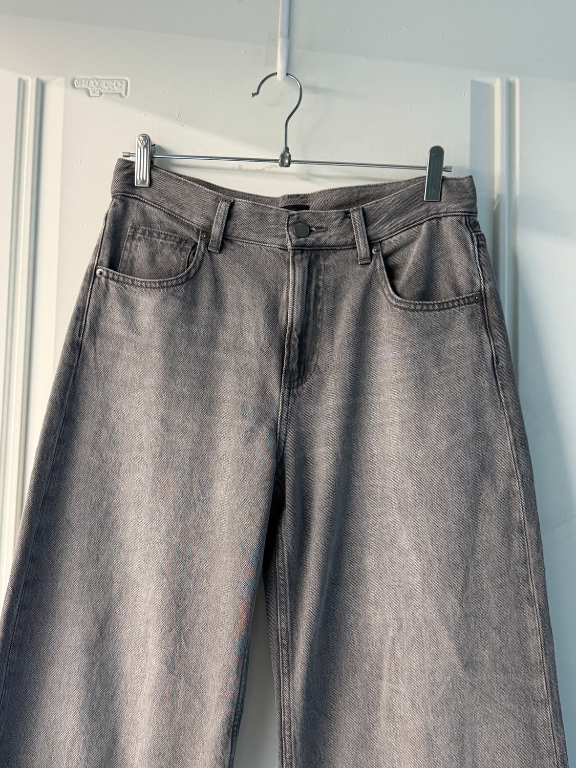 일본빈티지 그레이 데님 와이드팬츠  상품이미지6
