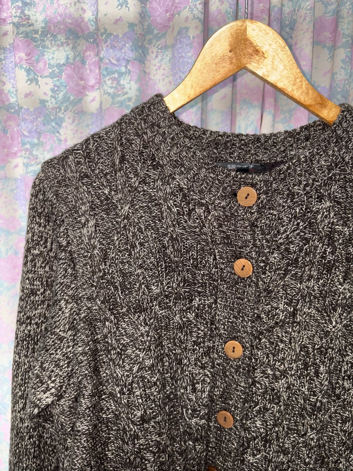 브라운 보카시 니트 가디건 상품이미지6