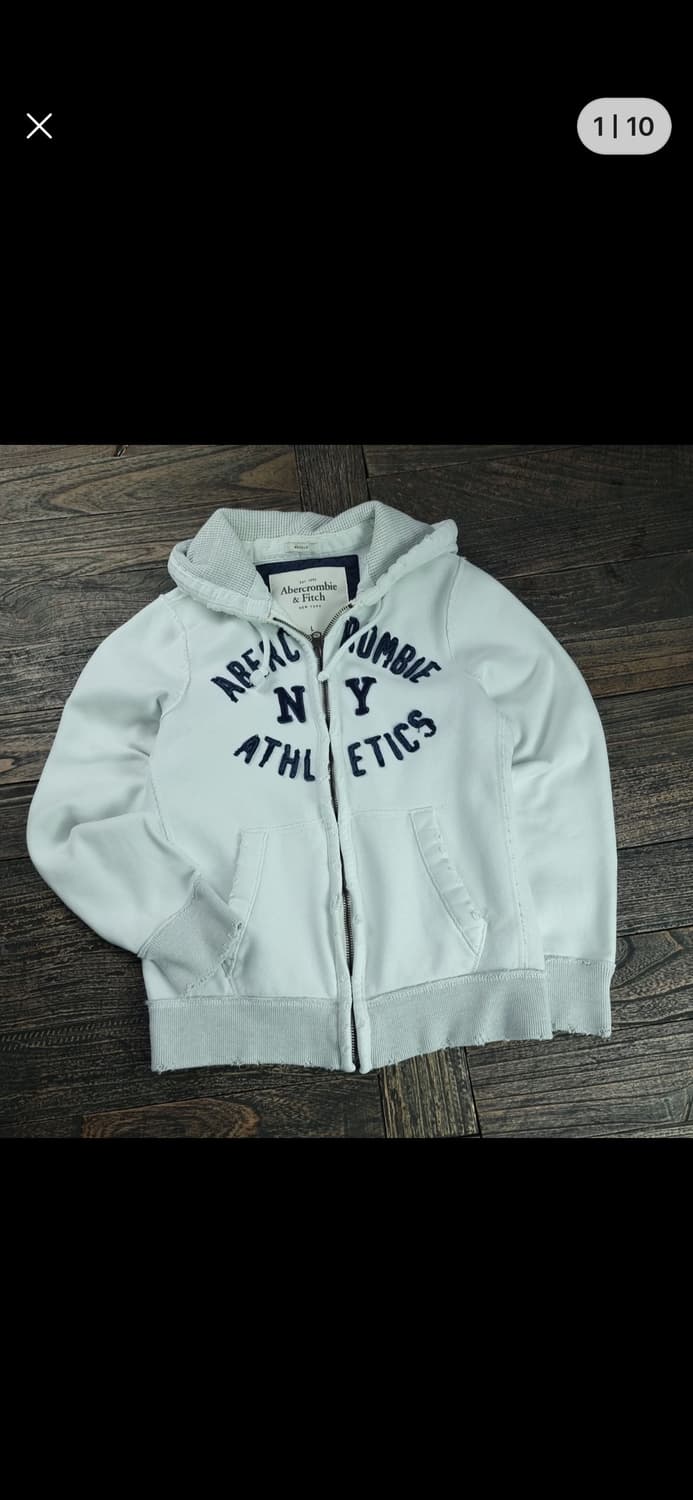 아베크롬비 후드집업 화이트 빈티지 상품이미지1