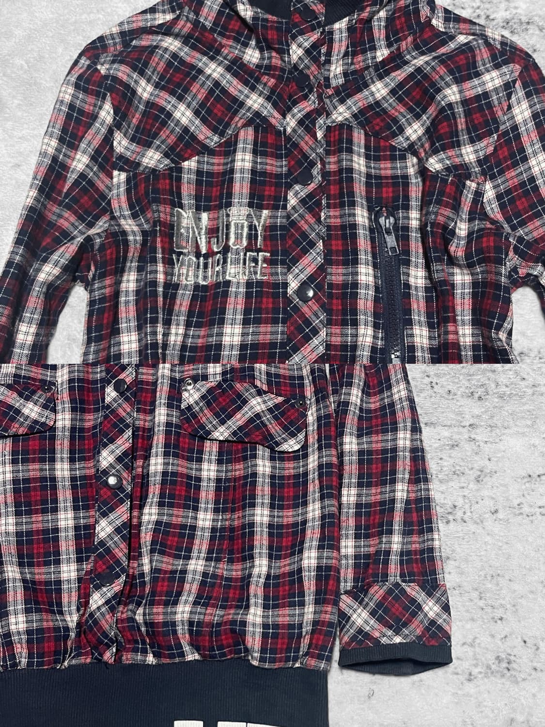 (Liz Lisa) y2k flannel hood  상품이미지2