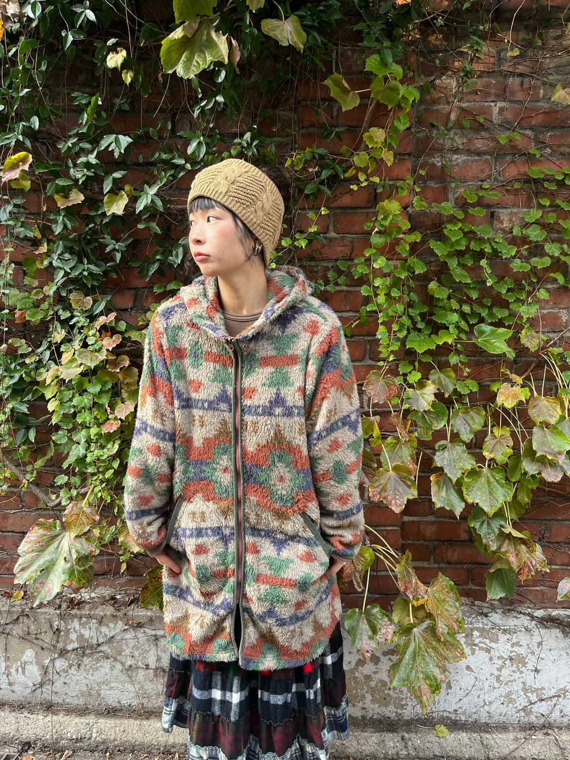 티티카카 히피패턴 롱 후리스 상품이미지2