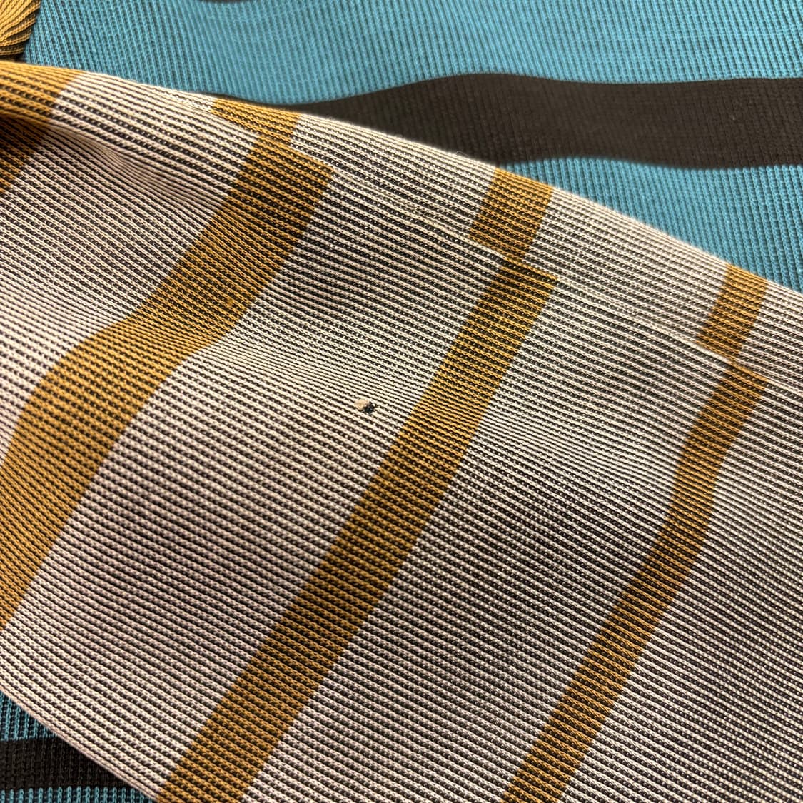 폴스미스 라운드넥 자켓 스트라이프 배색 패치워크 디테일 블루 상품이미지8