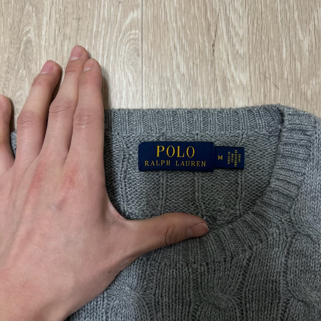폴로 랄프로렌 라운드 꽈배기 니트 M/95  상품이미지5