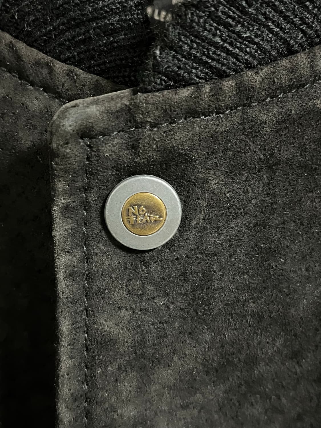 90s no fear(노피어) 빈티지 레더 스냅 자켓 상품이미지4