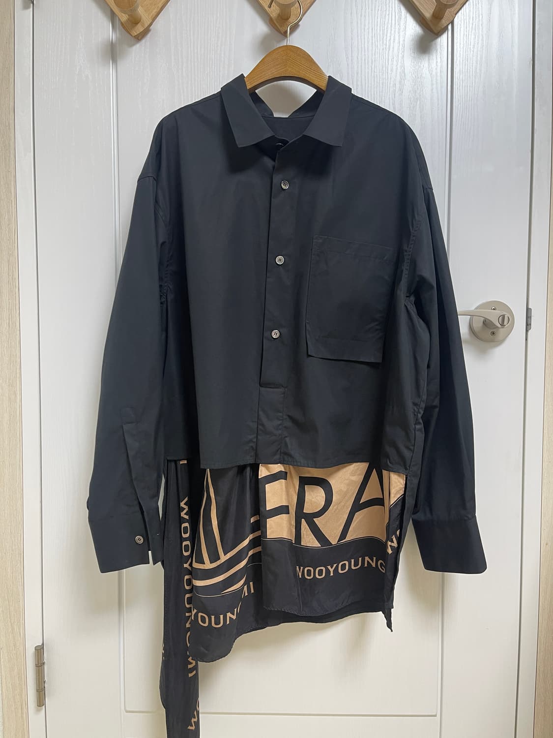 우영미 한정판 스카프 레이어링 셔츠 46 사이즈(105) 상품이미지1
