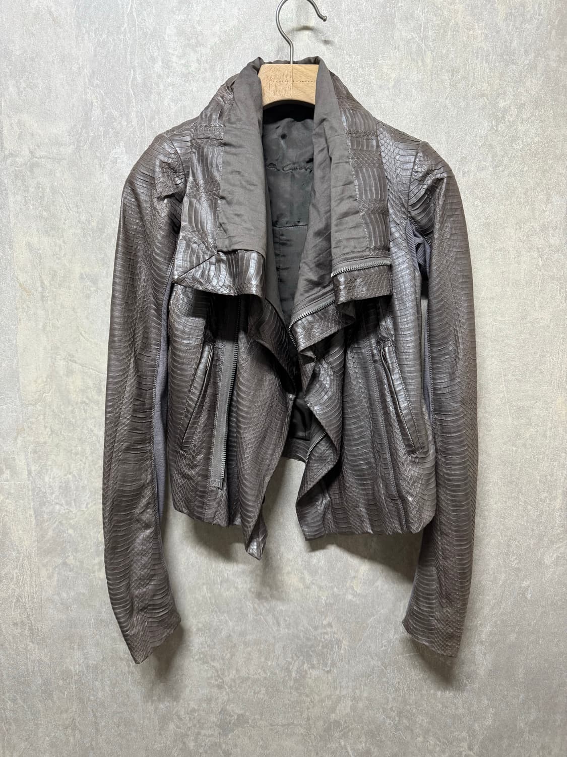 40 / Rick Owens 나스카 파이톤 스네이크 레더 자켓 상품이미지1