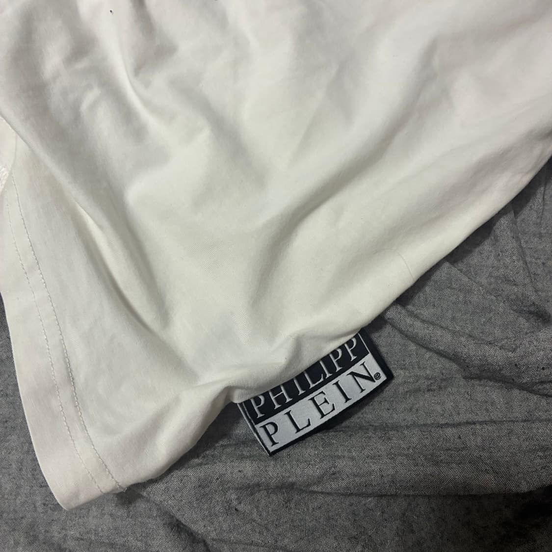 필립 플레인 해골 프린팅 화이트 반팔 상품이미지6