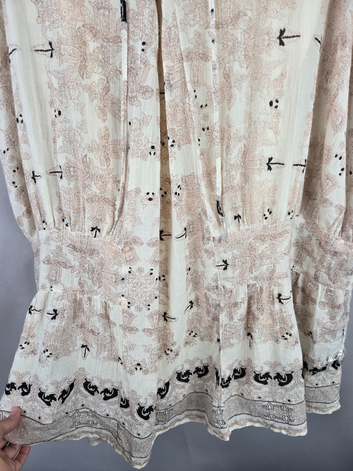 [무료배송]써스데이아일랜드 M 여성 보헤미안 민소매 볼륨 쉬폰 원피스 상품이미지5