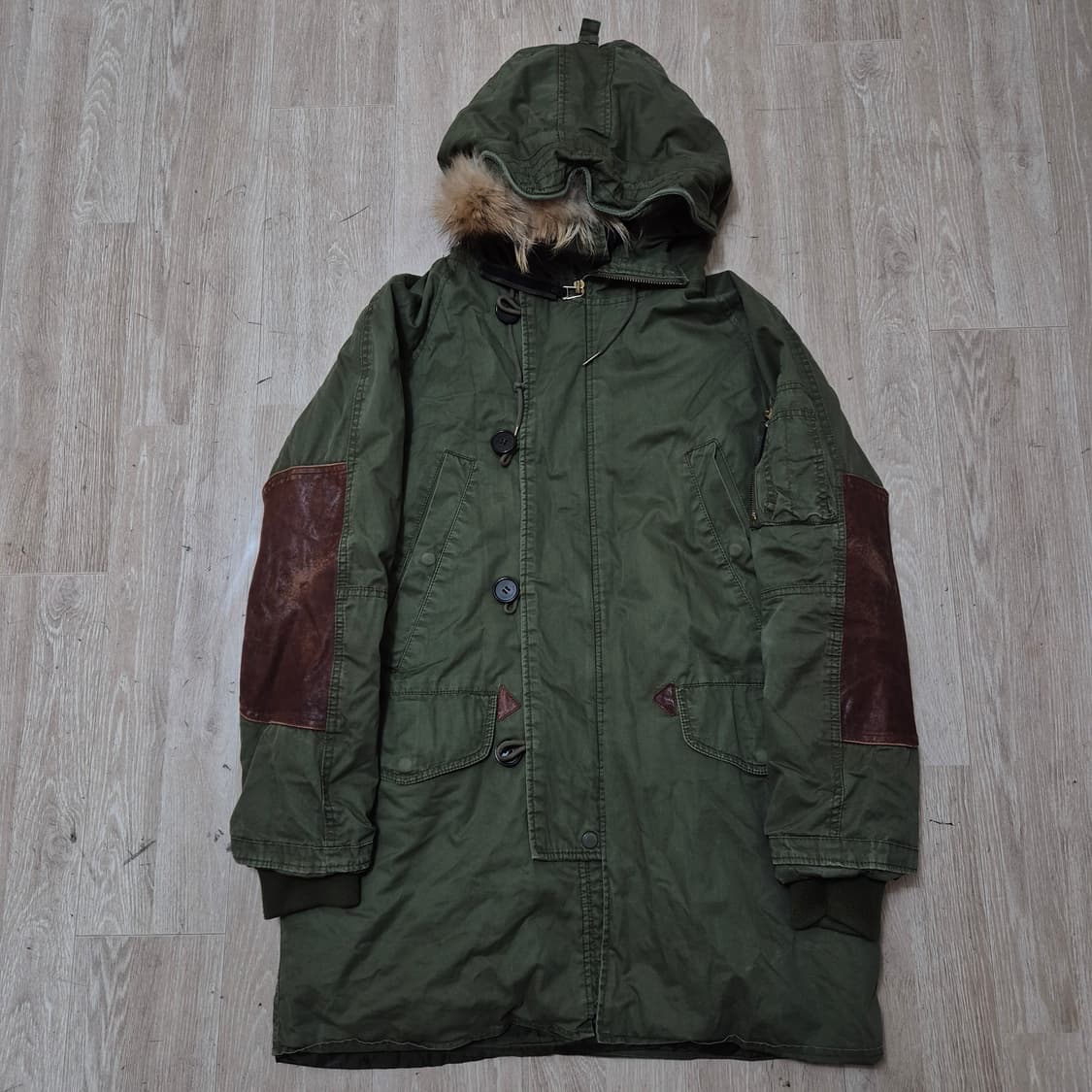 남성 퍼후드 N3B 개파카 야상 점퍼 L(100) 상품이미지1