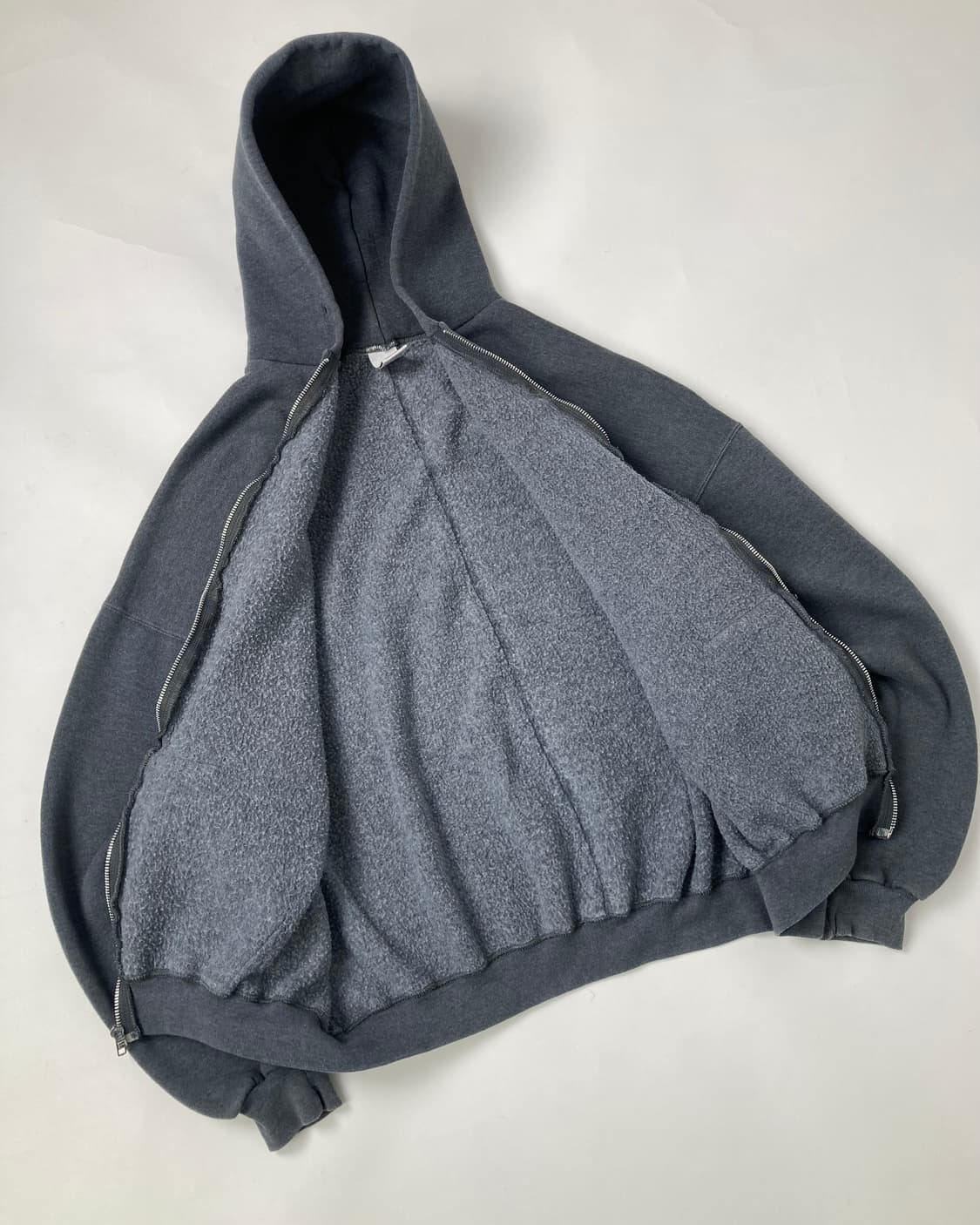 90s Russell Zip Up Hoodie (charcoal) 상품이미지7