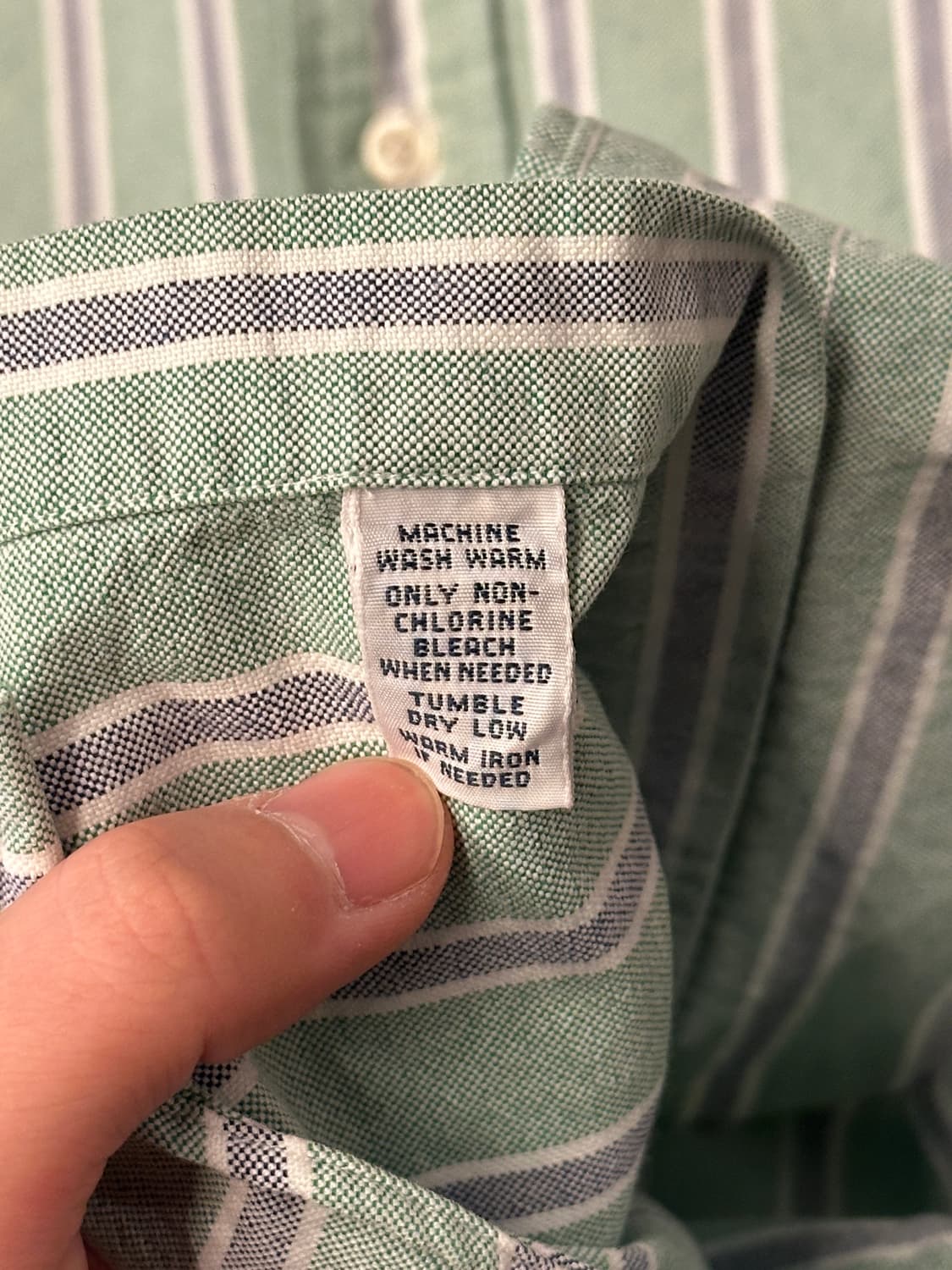 폴로 랄프로렌 스트라이프 셔츠 그린 M 상품이미지7