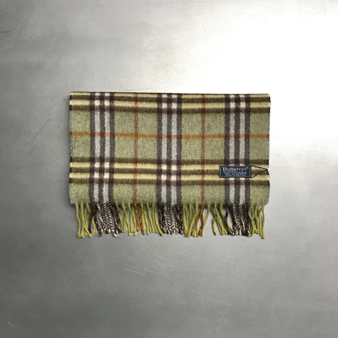버버리 정품 캐시미어 머플러 그린 상품이미지2