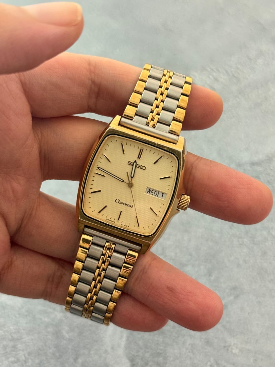 세이코 Seiko Chronos 콤비 스퀘어 쿼츠 상품이미지2