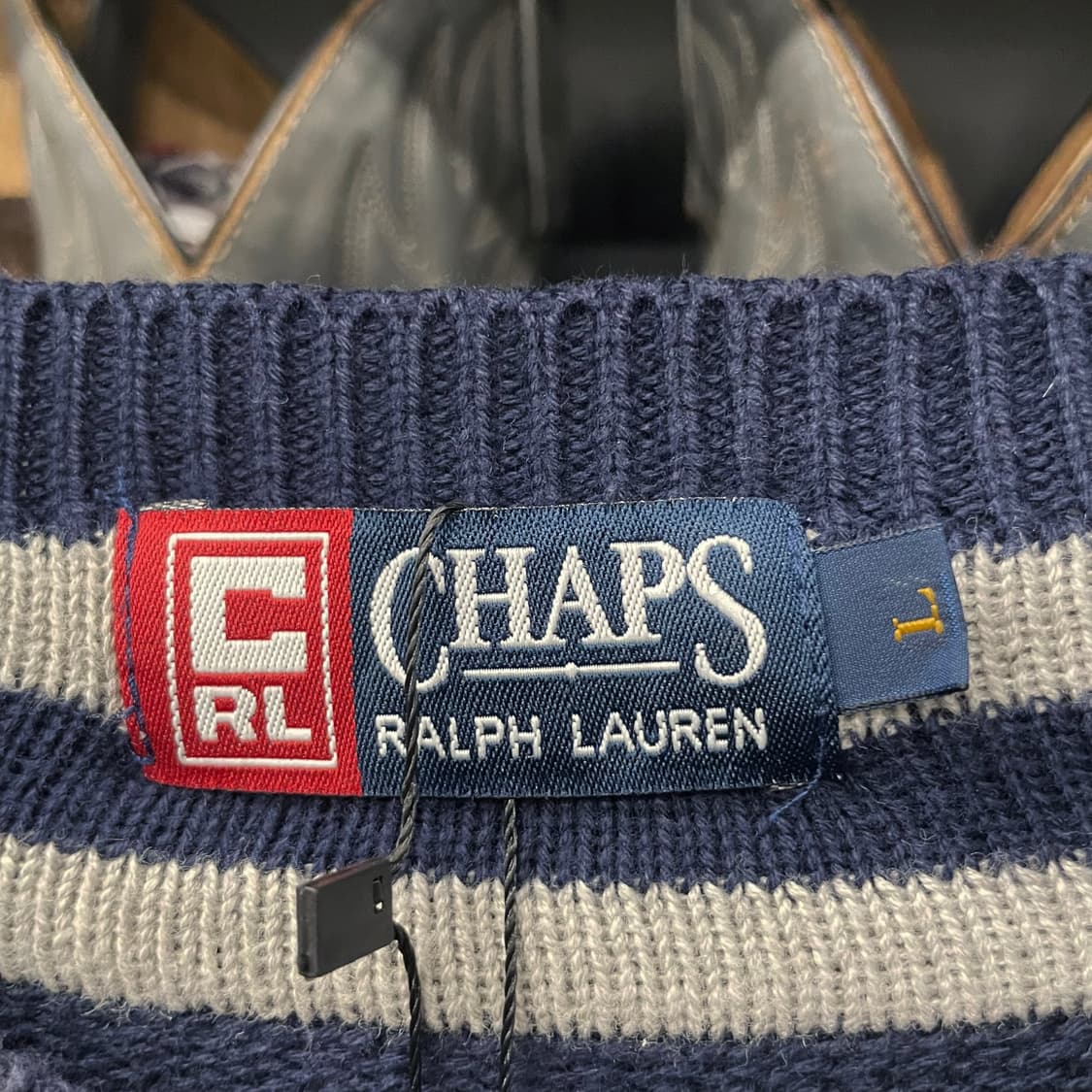 90s 챕스 랄프로렌 브이넥 RL패치 니트 스웨터 N27 상품이미지6