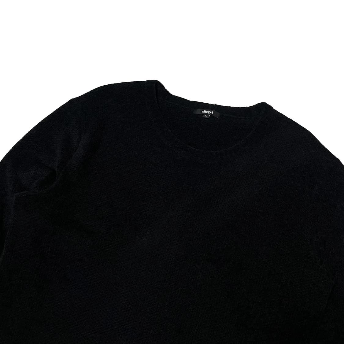 알레그리 블랙 라운드넥 니트 상품이미지3