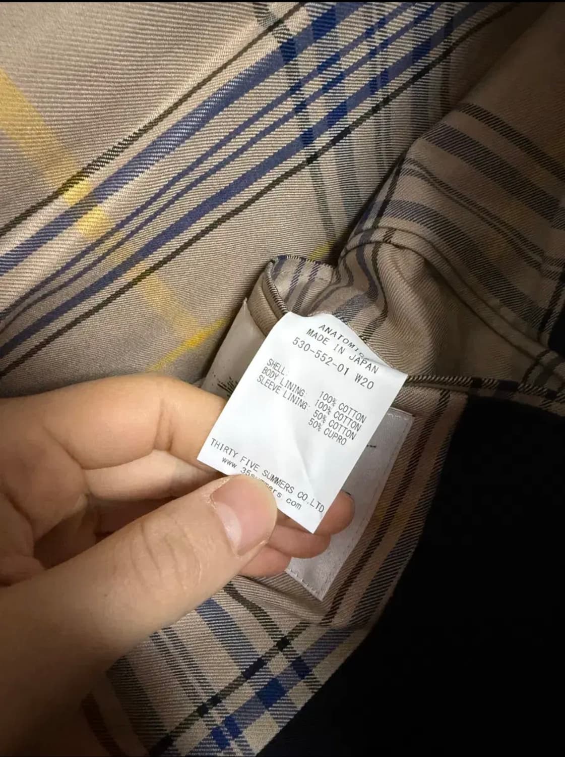 [48] 아나토미카 개버딘 싱글 래글런 1 네이비 상품이미지10