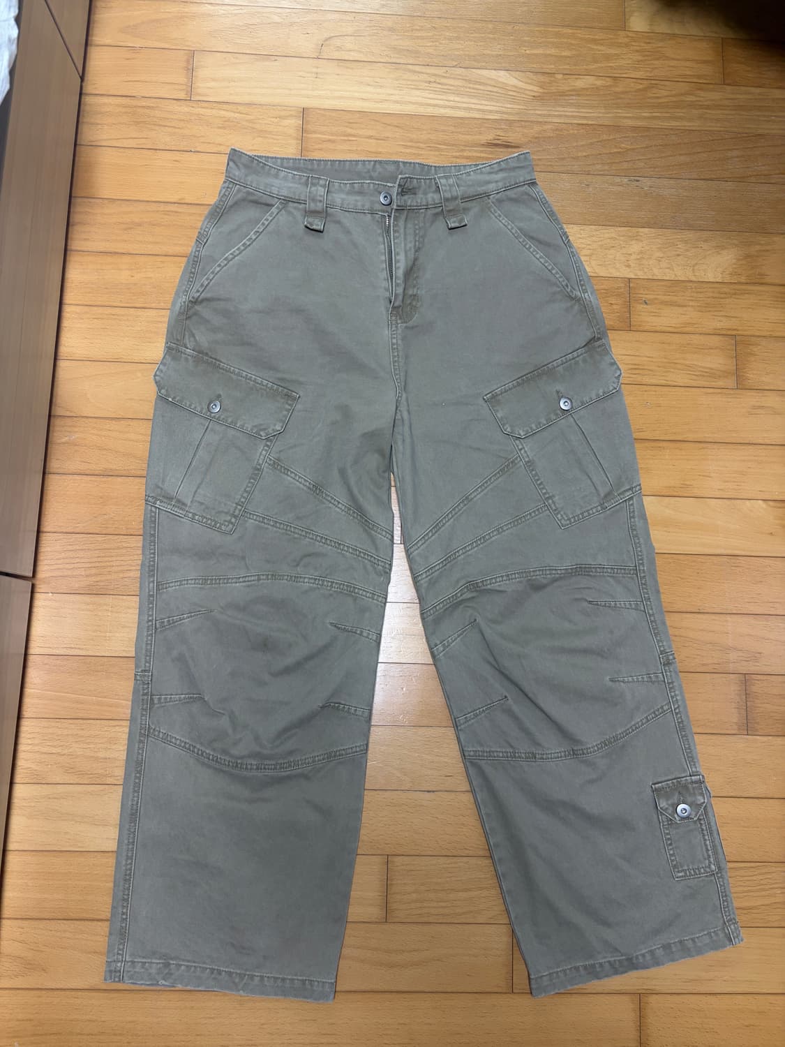 오와이 워시드 베이지 카고 팬츠 M 상품이미지6