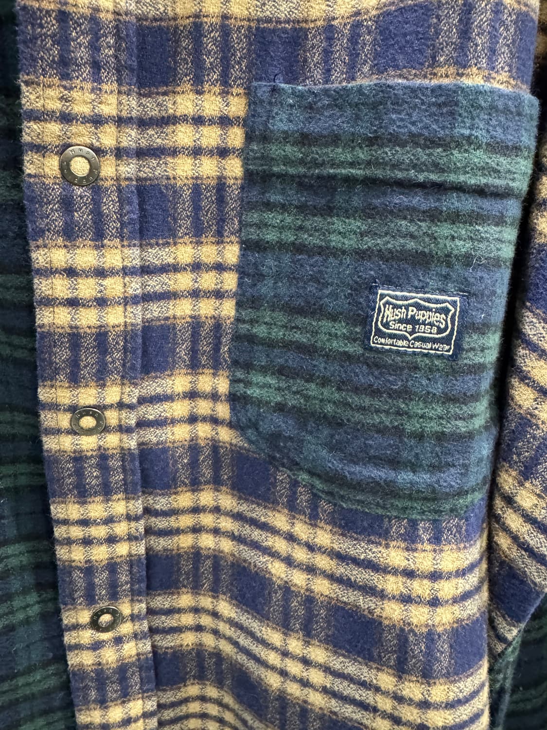 japan hush puppies 배색체크 셔츠 상품이미지6