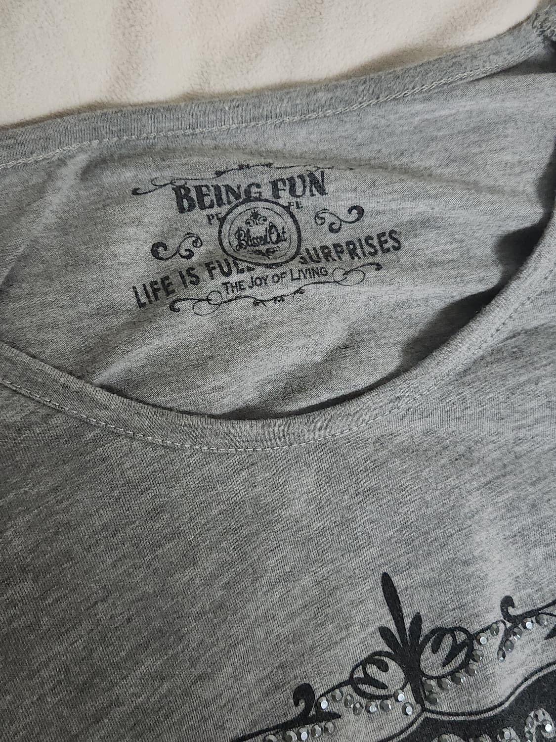 갸루 펑크 y2k 큐빅 레터링 반팔 상품이미지3