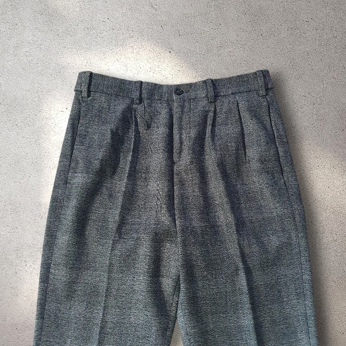 (30사이즈) 자라 슬랙스 울 팬츠 그레이 체크 바지 상품이미지2