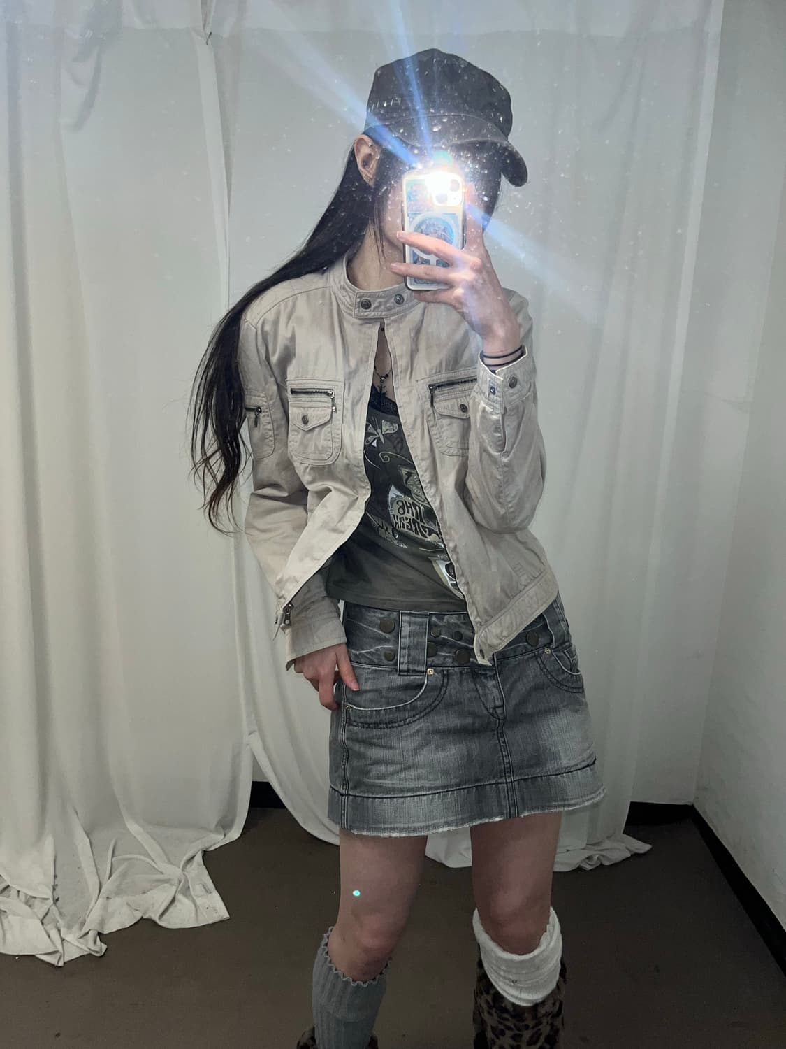 헬로키티 베이지 그런지 유틸리티 자켓 상품이미지4