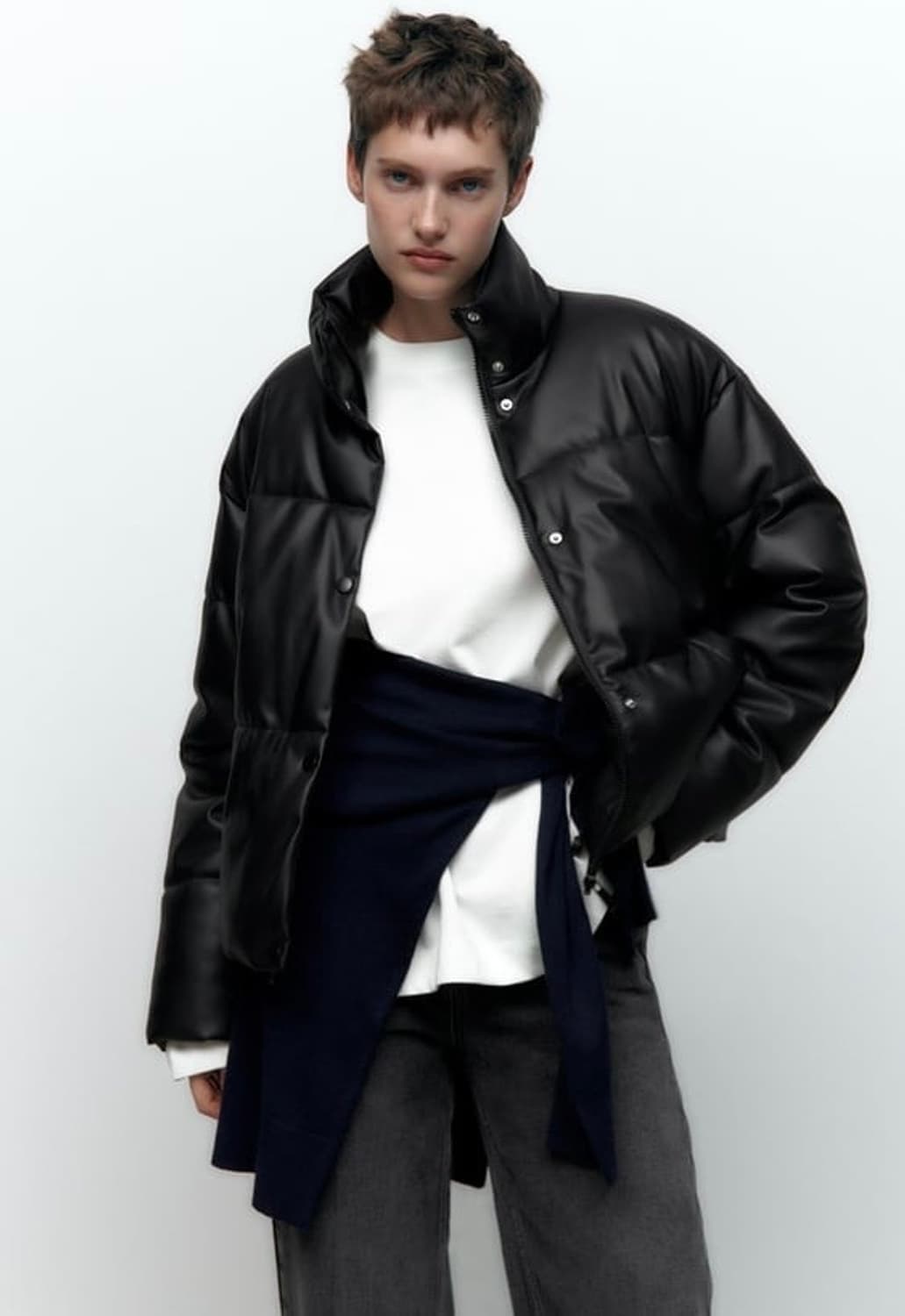 자라 페이크 레더자켓 (국내품절)  상품이미지5