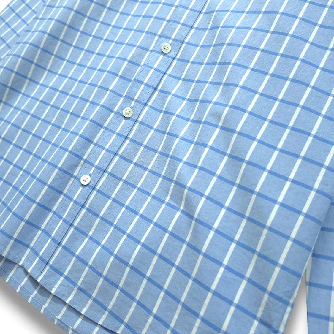 [95] 빈폴 스카이블루 체크 버튼다운 코튼 긴팔셔츠 상품이미지5