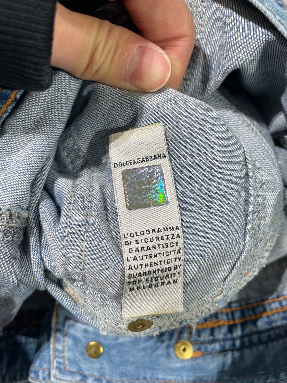 돌체 앤 가바나 연청 워싱 씬 데님 자켓 상품이미지8