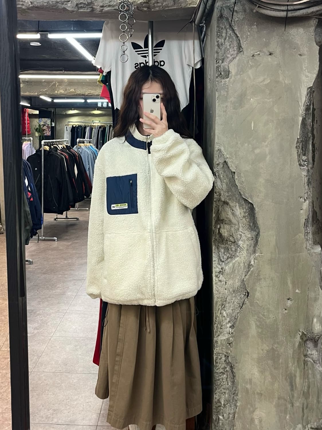 브라운 브레스 플리스 자켓 화이트 XL #csz2484 상품이미지2