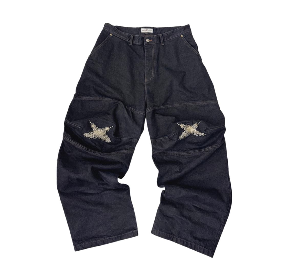 아오이로 오오키 페더 데님 팬츠 다크 인디고 사이즈 1 상품이미지1