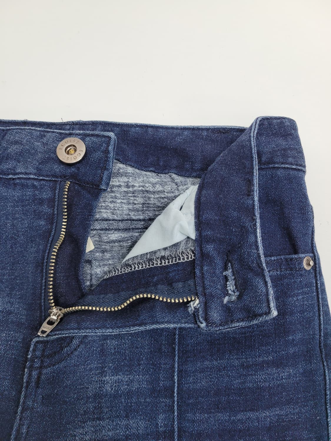 EGOIST 에고이스트 절개라인 부츠컷 청바지/ 여 55 투톤 중청 
 상품이미지7