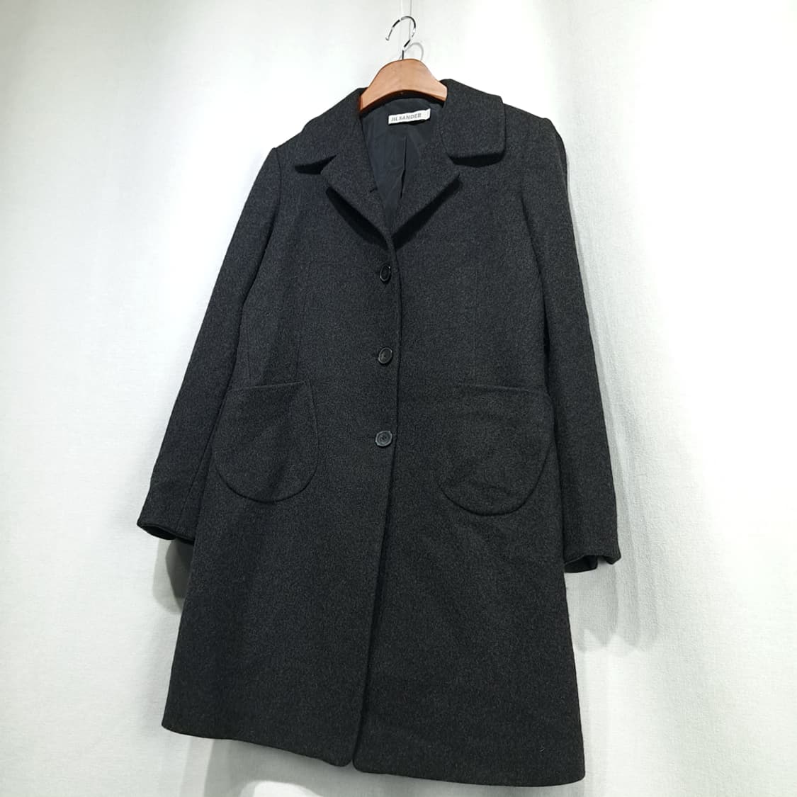 CN908W L 질샌더 차콜그레이 울 캐시미어 미니멀 클래식 코트 상품이미지2