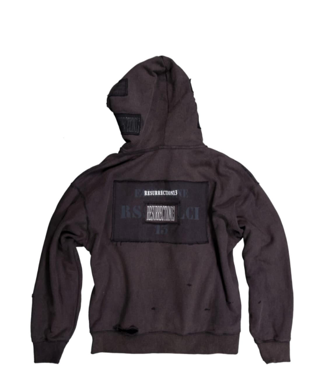 Ressurection13 디스트레스드 후드 집업 상품이미지2