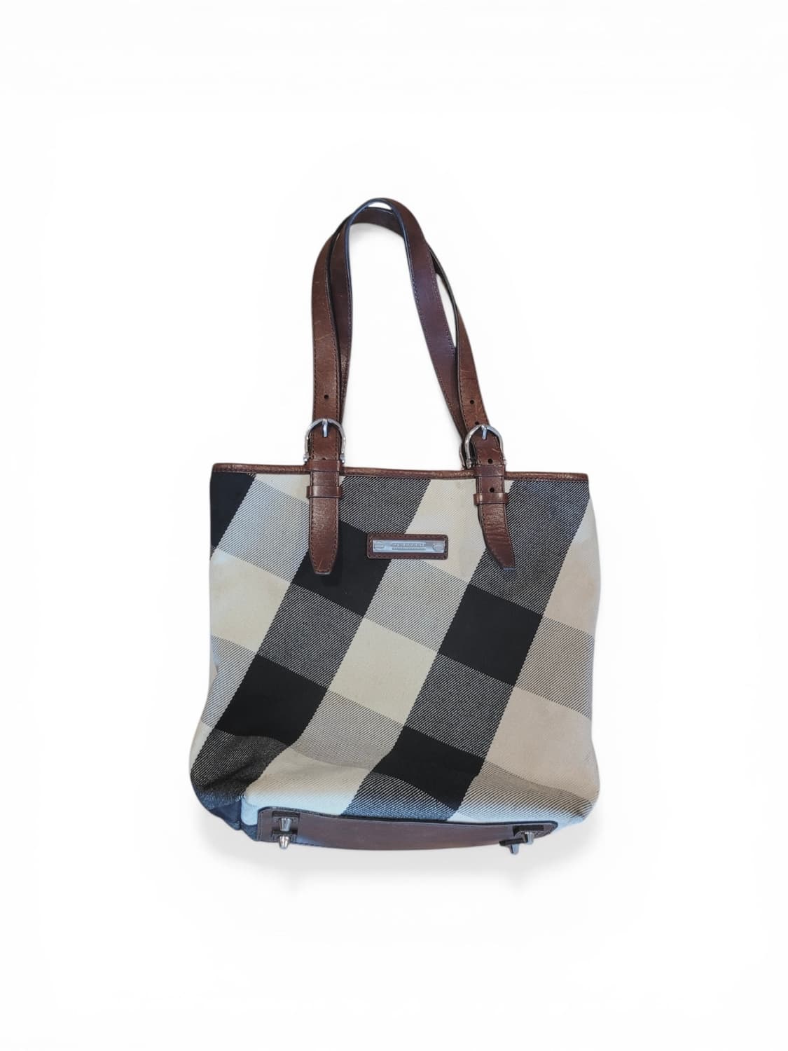 버버리 노바 체크 캔버스 토트백 상품이미지1