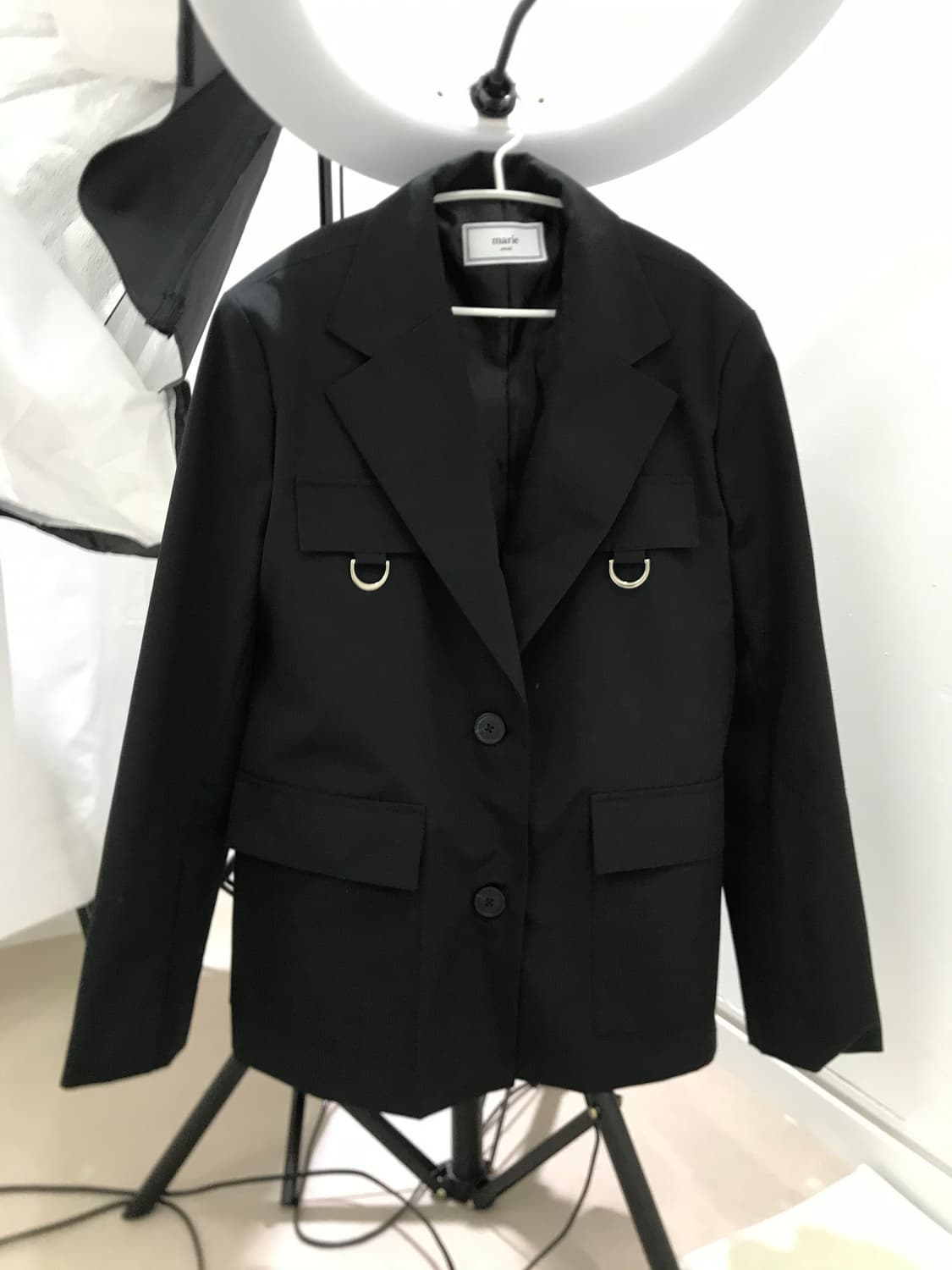 Sliver buckle point boxy nylon jacket 상품이미지10