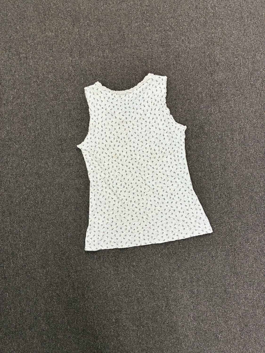 M)Petitreitre 빈티지 여성 꽃무늬 펀칭 나시(이염) 상품이미지7