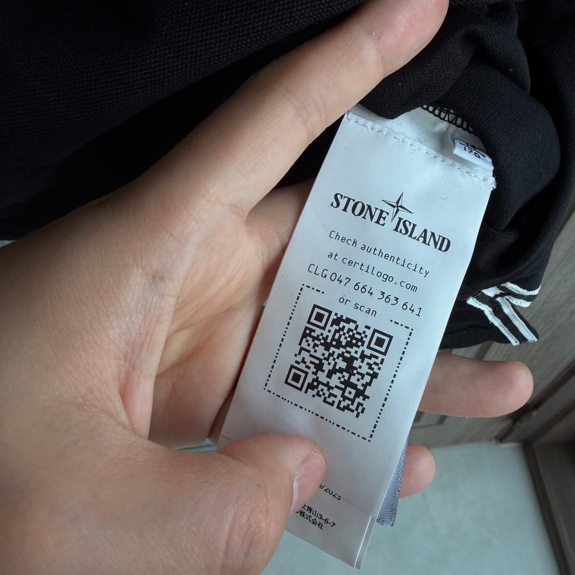 [새상품]스톤아일랜드 로고 폴로 반팔티셔츠 블랙 주니어 14A 상품이미지4