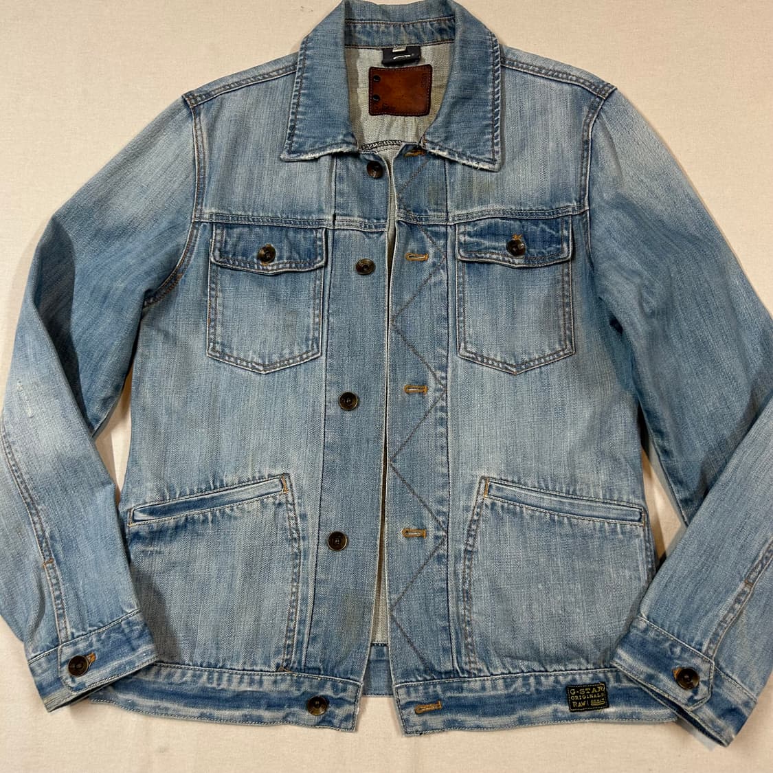 M) 지스타로우 워싱 데님 자켓 상품이미지2